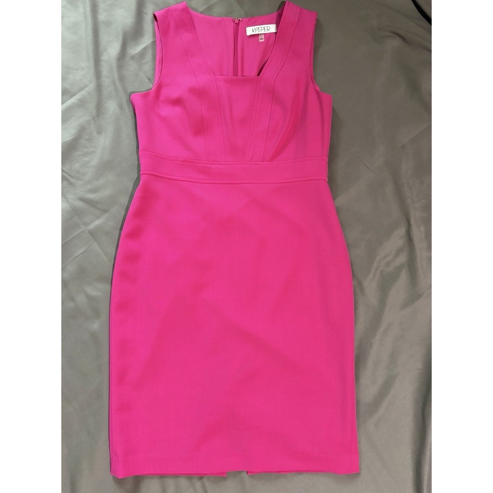 Kasper Women's Sleeveless Pink Sheath Dress Size 6